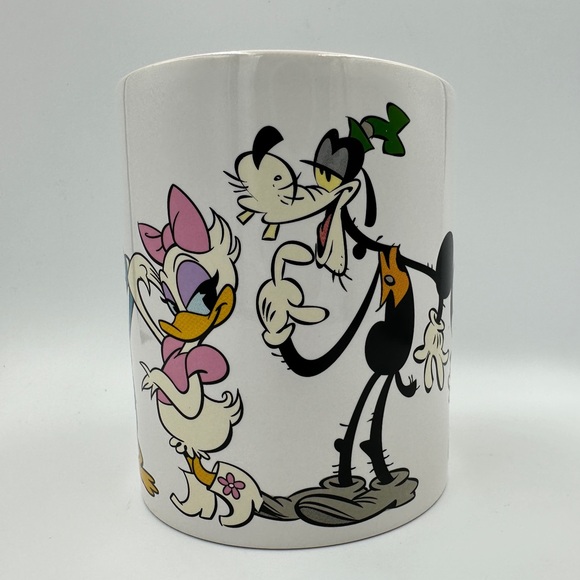 Disney Mickey Mouse Ceramic Coffee Mug 11 oz Capacity White NWT Cartoon Monogram - Picture 3 of 9